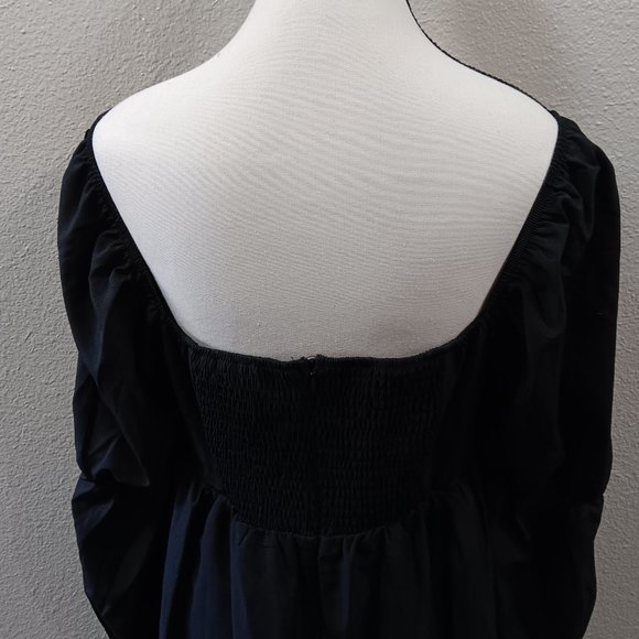 NWT EXLURA Be Yourself Black Mini Dress with Attached Slip Size XXL - Picture 2 of 5